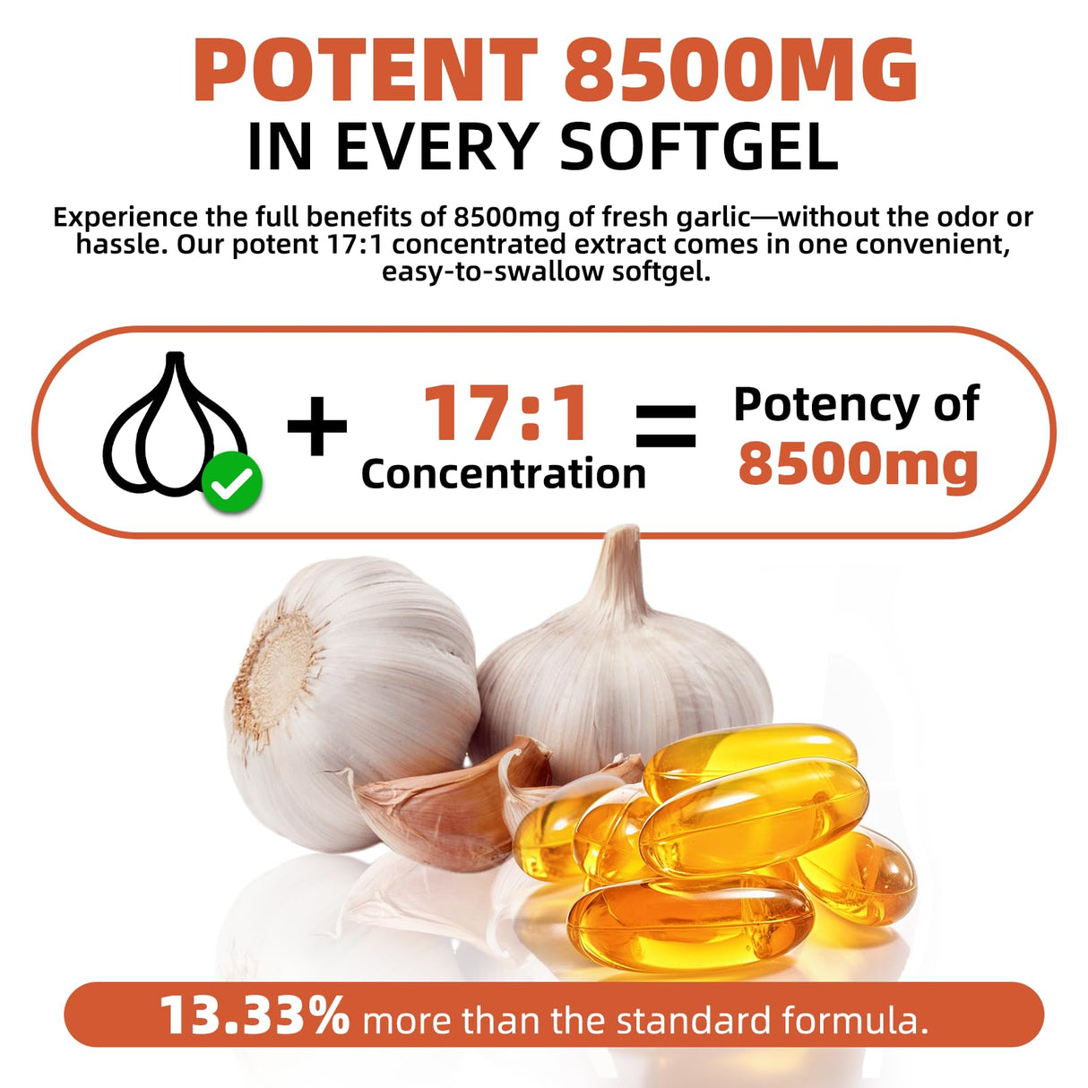 OLELON Aged Garlic Extract 350 Softgels - High Potency, Odorless, Non-GMO & Organic Garlic Supplement for Heart Health, Immune Support & Antioxidant Benefits