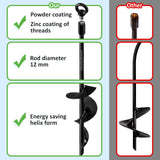 30 inch Ground Anchors Heavy Duty Screw in - Kit of 4 Fully Welded Earth Anchors - Long Spiral Tie Down Stakes for Swing Set Shed Trampoline Canopy Tree Tent - High Wind Anchor - Sand Auger Stake