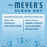 MRS. MEYER'S CLEAN DAY Liquid Laundry Detergent, Biodegradable Formula Infused with Essential Oils, Rain Water, 64 oz - Pack of 2 (128 Loads)