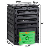 JupiterForce 120 Gallon Large Compost Bin, BPA Free Outdoor Composting Tumblers for Garden Patio, Easy Assembling, Fast Creation of Fertile Soil, Lightweight