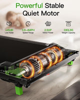 AKLUER Walking Pad with Incline, Incline Treadmills for Home, 2.5 HP Under Desk Treadmill Small with Remote Control, Walking Pad Small Treadmill with LED Display