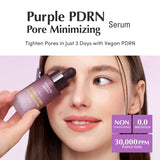 EQQUALBERRY Purple PDRN Pore Minimizing Serum – Vegan Collagen & Peptides for Pore Refining & Skin Elasticity | Niacinamide & CICA Exosome for Calming | Korean Glass Skin, 1.01 FL OZ