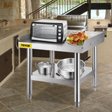 VEVOR Stainless Steel Equipment Grill Stand, 24 x 24 x 26 Inches Stainless Table, Grill Workstations with Adjustable Storage Undershelf, Equipment Stand Grill Table for Hotel, Home, Restaurant Kitchen