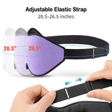 LitBear Sleep Mask for Side Sleeper Women Men, Eye Mask for Sleeping Light Blocking, 3D Contoured Cup Sleeping Mask, Soft Breathable Sleep Eye Mask with Adjustable Strap for Flight, Light Purple