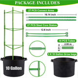 Moirsunt Tomato Cages with 10 Gallon Grow Bags, 48 Inches Tomato Planter