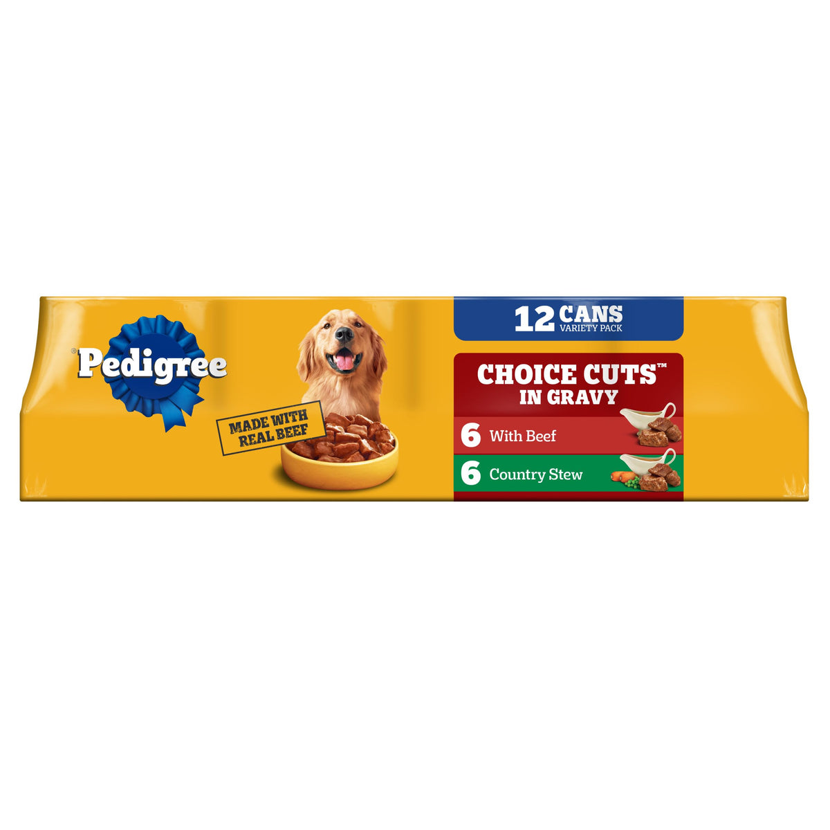 Pedigree Choice Cuts Wet Dog Food, Beef & Country Stew, 13.2 oz, 12 count