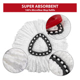 6-Pack Mop Replacement Heads for Ocedar Mop Replace Head EasyWrin Spin Mop Heads Replacements, Easy Cleaning Mop Head Replacement
