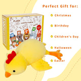 24" 4.2 lbs Weighted Stuffed Animals, Weighted Chicken Plush, Cute Weighted Stuffed Animal Chick Plushie Dolls Throw Pillow Birthday Christmas Gifts for Children Kids Adults