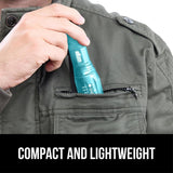 GORILLA GRIP Powerful LED Tactical Flashlight, 750 FT High Lumens 5 Adjustable Modes, Water Resistant, Ultra Bright Flashlights, Small Mini Flash Light, Camping, Night Dog Walking, 2 Pack Turquoise