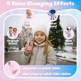 Video Walkie Talkies for Kids, 2 Pack Rechargeable Walkie Talkies with Screen, Indoor Outdoor Toy for 3 4 5 6 7 8 9 10 Year Old Girl, Christmas Birthday Gifts for Girls Age 3-12 (Pink)