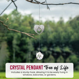 Memorial Suncatcher Sympathy Gift for Loss of Loved One, in Memory Bereavement Gift for Loss of Mom Dad Husband Wife Son Daughter Dog, Angel Wings Crystal Window Sun Catcher Remembrance Gift