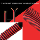 VIABRICO 14AWG 100FT Electrical Wire Cable 2 Conductors Red Black Hookup LED Lighting Strips Flexible Extension Cord 14Gauge Copper Clad Aluminum 12V/24V DC