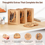 40 Pcs/8 Sets Employee Appreciation Gifts Glass Cups with Coasters, Straws, Gift Bags – Thank You Gifts for Coworkers, Teachers, Nurses, Staff, for Office, School, Team Building, Birthday & Holiday