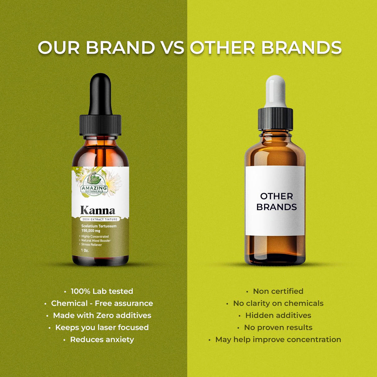 Amazing Botanicals Sceletium Tortuosum Kanna Extract Tincture 200x Menstrum – Liquid Supplement – 30ml (1oz)