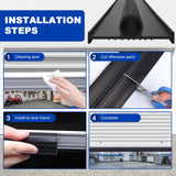 DGSL Garage Door Seals Bottom Rubber Weather Stripping Kit Seal Strip Replacement, Weatherproof Threshold Buffering Sealing Rubber 5/16 Inch T Ends (20 FT, Black, U+O)