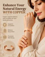 MagEnergy Copper Bracelet for Women Men-Tibetan Handmade-100% Pure Copper