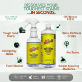 Whip-It All Natural Enzyme Cleaner Stain Fighting Kit - Professional Strength Stain Remover Spray 32oz and Concentrate Multi-Purpose Stain Remover 32oz - Made in the USA