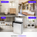 Sanitary Napkin Receptacle Wall Mounted Tampon Holder, Garbage Can for Bathroom Clean & Odor-Free Restroom for Home, Office & Public Restrooms (Stainless Steel)