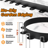 Jorvila No Dig Landscape Edging Kit, 1.5" x 60' Plastic Garden Edging