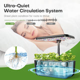 Ahopegarden Indoor Garden Hydroponics Growing System: 10 Pods Kit with LED