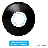 Bächlein Universal Rubber Sleeve Siphon for Drain Pipe Diameter 40 mm x 32 mm Drain Seal Wall Rosette Siphon Sleeve