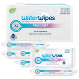 WaterWipes Adult Care Wipes, Extra-large 99.9% Water Based Wipes, Unscented & Hypoallergenic for Sensitive Skin, 180 Count (6 Packs)