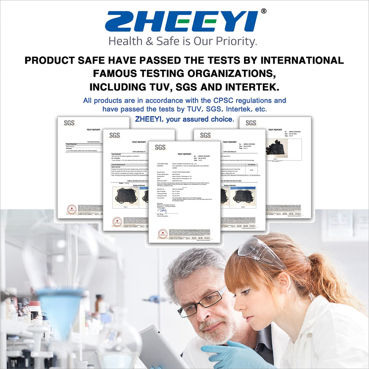 ZHEEYI Bed Positioning Pad with Reinforced Handles 48" x 40" Lifting Turning Patient Sheet Transfer Blanket for Caregiver, Bedridden, Elderly, Black