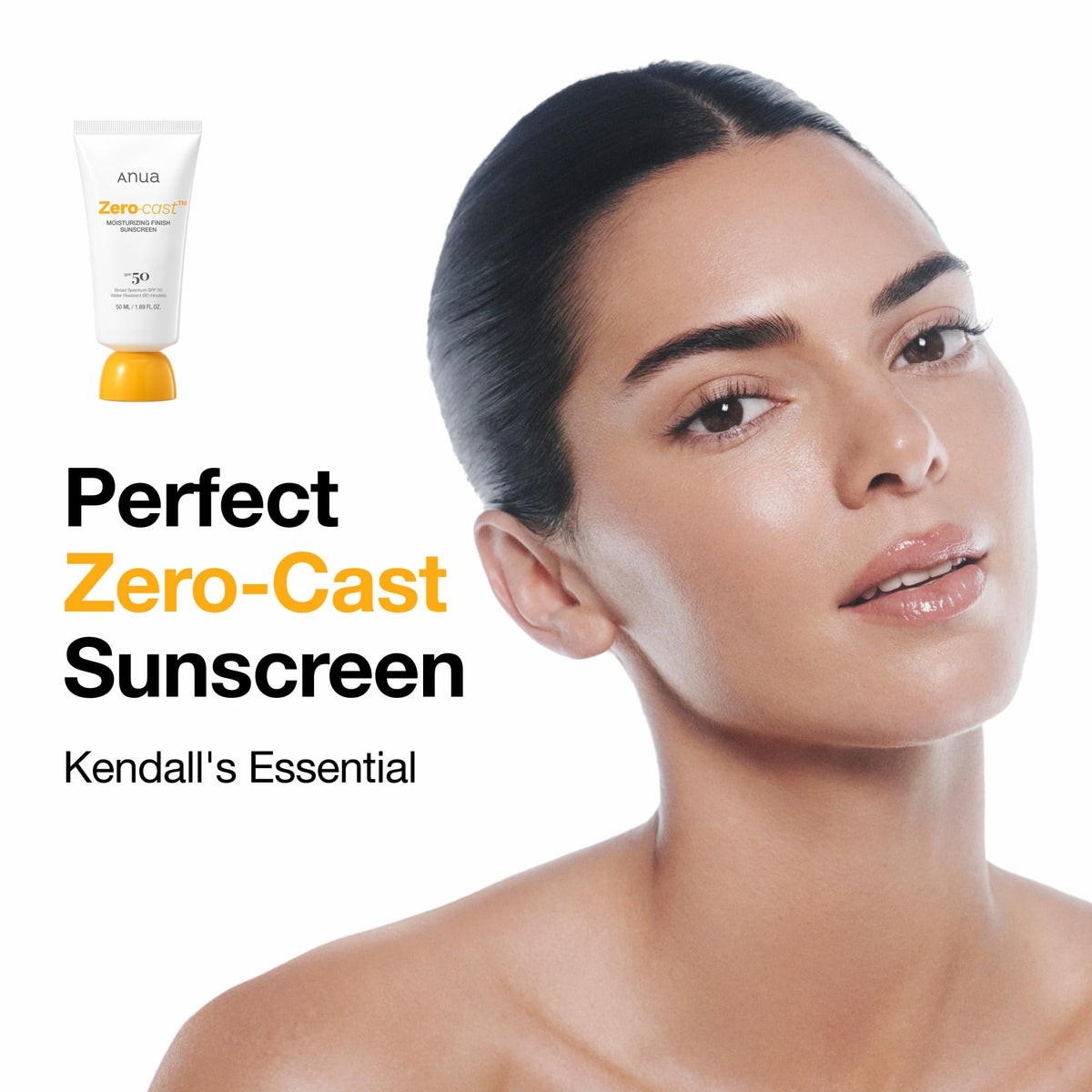 Anua Zero-Cast Moisturizing Sunscreen SPF 50, 1.69 fl oz