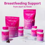 Pink Stork No Flow: Dry Up Breast Milk Supply with Sage, Parsley, and B Vitamins, Postpartum Essentials for Women to Stop Breastfeeding and Decrease Milk Production, 60 Capsules