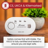 Kidde 5CO Carbon Monoxide Alarm and Detector with AA Batteries - 10 Year Sensor Life CO Alarm for Home
