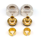 12mm x 1.6mm Underfloor Heating Eurocone Connector Pack of 2 Durable Brass Leak-Proof Adapter for Seamless Integration with All Heating Systems of 3/4 inch, Easy Installation Universal Compatibility