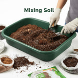 RooTrimmer 2 Pack Plant Repotting Tray – Multifunctional Heavy-Duty Large Capacity Gardening Tool for Seeding, Pot Moving, Soil Mixing, Hydroponic/Soil Cultivation, Transplanting,Black & Green