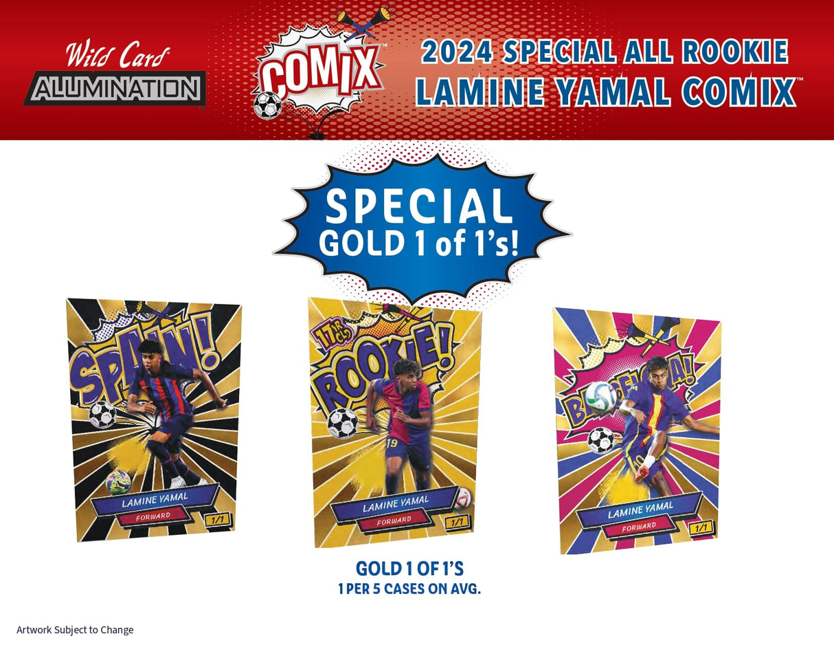 2024 Wild Card Alumination Lamine Yamal Rookie Comix Hobby Trading Card Box (5 Encases Autographs)