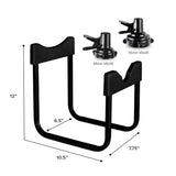 Brio Stainless Steel 3-5 Gallon Water Jug Stand and 2 Dispenser Valves, Rust-Resistant Non Slip Water Stand with BPA Free Fast Flow Water Spout Fits BOTH 48mm and 55mm Bottles 2 CAPS INCLUDED (Black)