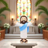 Yelakey 13" Jesus Plush, Jesus Stuffed Doll Plushie for Easter Christmas Church (Brown)