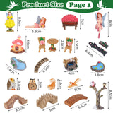 HIYZI 109 Pcs Fairy Garden Accessories Fairy Garden Kit Miniature Fairy Figurines Accessories Fairy Animals Decor Outdoor for DIY Dollhouse