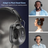Floriogra 2 Pack 34dB Noise Canceling Headphones For Shooting, Hearing Protection Earmuffs, Ear Protection Headphones, Thickened Headband Ear Muff For Noise Reduction for Shooting, Construction,Mowing