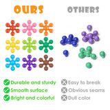 NiToy Building Blocks Educational Toy - 300PCS Snowflake Stem Construction Set for Kids 3+, Safe Non-Toxic Storage Case, Learning Gifts for Boys Girls, Multi-Color