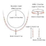 BriLove Wedding Jewelry Set Cubic Zirconia for Women Bride Bridesmaid Rose
