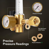 VIVOSUN Hydroponics CO2 Regulator System with Solenoid Valve Flowmeter