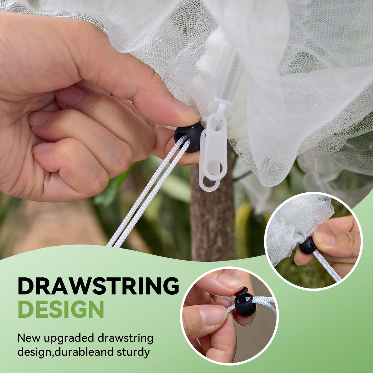 Garden Bird Netting for Plant and Fruit Tree Protection,4 Pack 4.9x4FT