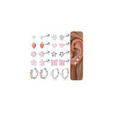 SAILIMUE Hypoallergenic Flat Back Earrings for Girls Kids Toddler Women
