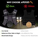 APEXUP Weighted Vest with 5lbs/10lbs/15lbs/20lbs/25lbs/30lbs Weights and Reflective Stripe, Weight Vest Men Women for Workout, Strength Training, Running (Pastel Purple, 10lbs)