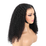 ISEE Wear and Go Glueless Wig Afro Kinky Curly Lace Front Wigs Human Hair 7x5 HD Lace Afro Curly for Women Lace Pre Cut Glueless Wigs Human Hair Pre Plucked 16 Inch