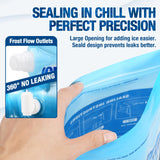 HEYTRIP 4 Pack Reusable Ice Bags for Cooler 2.5lb 5lb Ice Cube Bags, Long Lasting Cold Dry Freezer Packs, Leakproof Water Container - Fill it with Ice to Keep Cooler Cold and Drink its ICY Water