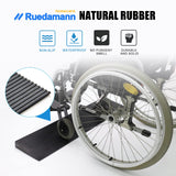 Ruedamann 1" Rise Threshold Ramp,1500 LBS Capacity, 35.4" Wide Natural Rubber Power Wheelchair Ramp, Cuttable for Doorways, Non-Slip Rubber Threshold Ramp for Doorways,Driveways, Bathroom