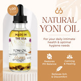 USA Made Yoni Oil, Restores pH Balance, Relieves Drynesss Mint Fresh Feminine Care Oil, Reduces Odor, All Natural, Herbal Yoni Blend Tea Tree, Mint, Lemongrass, Jasmine & Chamomile
