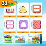 Soyee Magnetic Tiles Toddler Toys Games Sensory Toys for Toddlers 3-4 Magnetic Blocks for Kids Age 3-5 4-8 Outdoor Toddler Activities Preschool Building Learning Toys