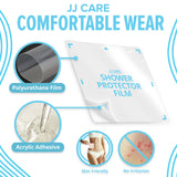 JJ Care Shower Protector [Pack of 14], 9x9 Dialysis Catheter Shower Shileds Wound Cover, PICC Line Water Barrier, Colostomy Waterproof Bandage Protector, 2 Week Supply