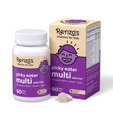 Renzo's Picky Eater Kids Multivitamin with Iron, Dissolving Kids Vitamins with Vitamin D3 and K2 and More, 60 Sugar-Free Melty Tabs, Oh-Oh-Oh Orange Flavor